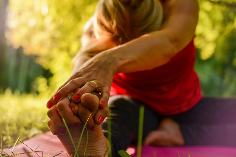 Woman doing stretching exercises